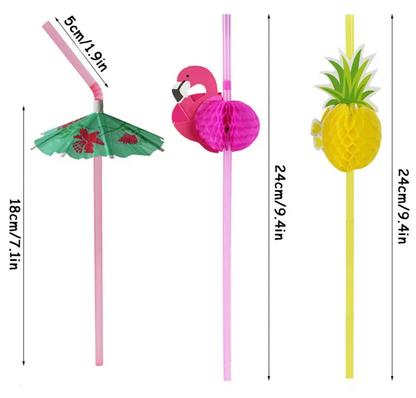 Hawaiianische Strohhalme - 25 Stk.